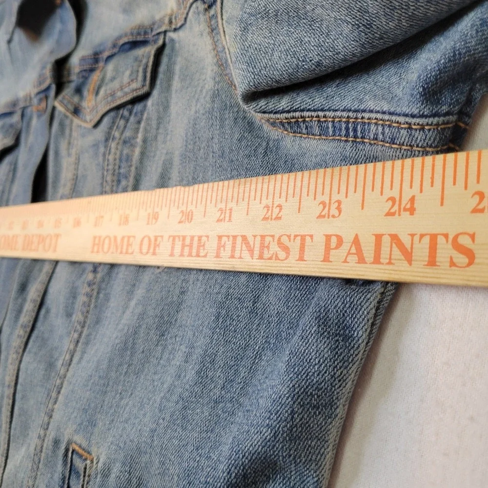 Old Navy Mens XXL Light Wash Denim Trucker Jacket Blue Cotton Blend  Coat 2227
